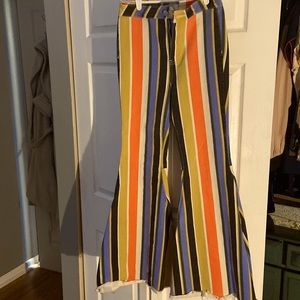 Free people striped bell bottoms size 28